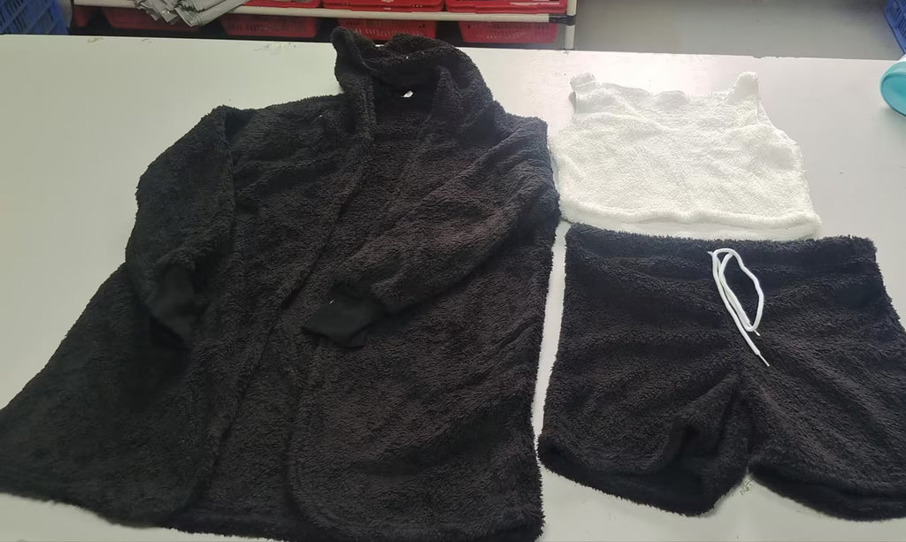 A 3‑piece women’s loungewear set that blends soft comfort with simple elegance. A long‑sleeve crop top, a lightweight tank, and drawstring shorts for a relaxed, confident look at home.