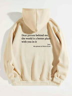A soft, warm hoodie that gives you a standout presence from the first moment. Modern design, comfortable fabric, and effortless style — the perfect piece for days when you want both comfort and confidence.